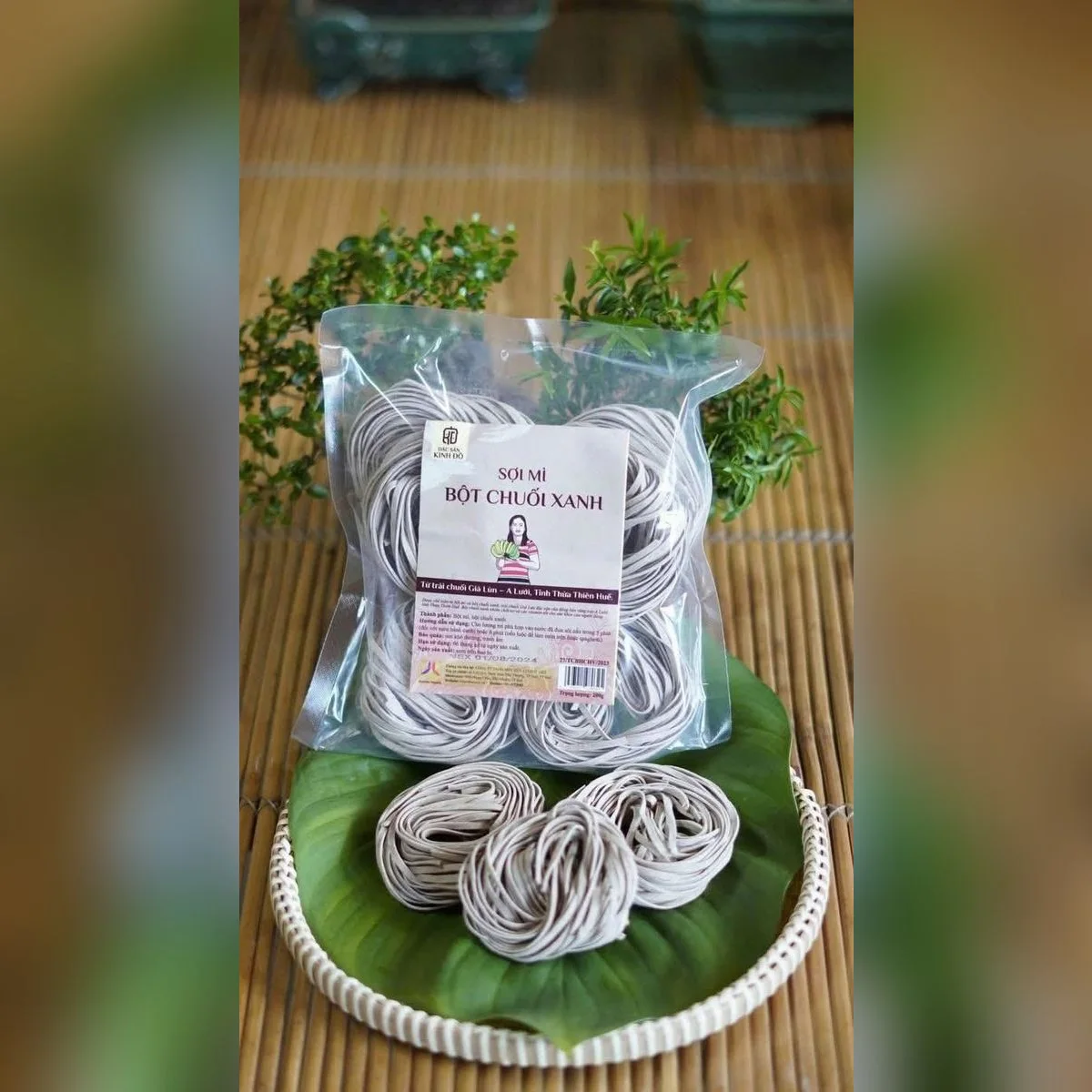 Sợi mì bột chuối xanh